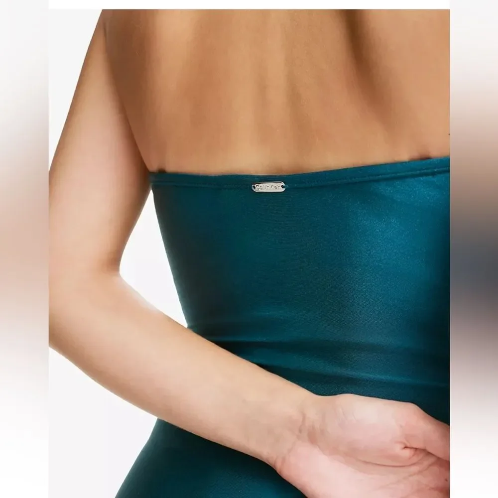 Calvin-klein Women's Green and Blue Swimsuit-one-piece